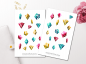 Preview: Diamond Watercolor Sticker Set